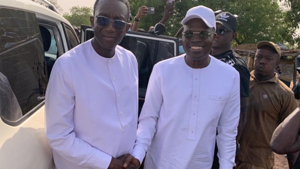 Amadou Ba et Khalifa Sall se tapent l’accolade à l’entrée de Velingara : Un exemple à l’attention des politiques