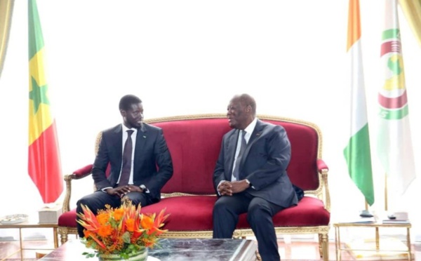Sénégal-Côte d’Ivoire : Les présidents Faye et Ouattara pour le renforcement de la coopération